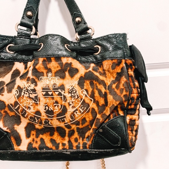 Juicy Couture Handbags - Juicy Couture Mini Day Dreamer Purse Velour Cheetah
